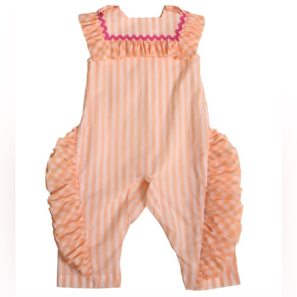 TIA CIBANI KIDS BABY GIBSON FLOUNCE JUMPSUIT SEDONA PINK - Picture 3 of 4